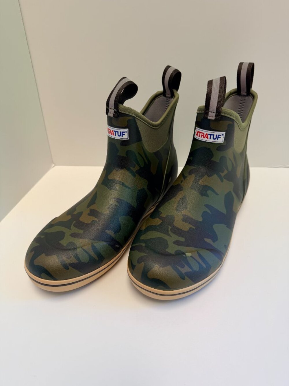 XTRATUF Men's size 12 Ankle Boot Waterproof Non Marking Slip Resistant Camo